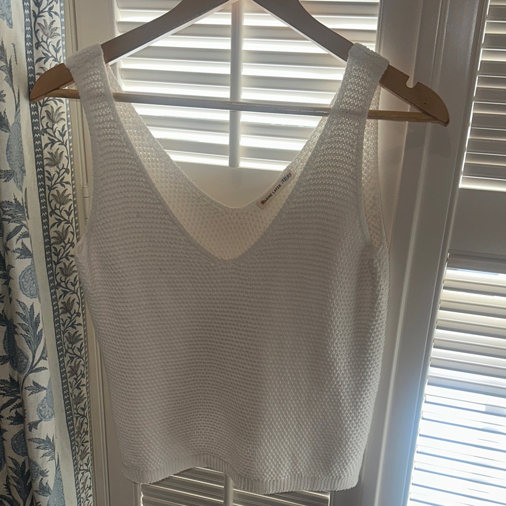 Marine Layer White Knit Tank Top